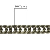 Immagine di Lega di Ferro borsa catena cinghia Tono del Bronzo 9mm x7mm( 3/8" x 2/8"), 1.2M(47 2/8")longhezza,1 Pz