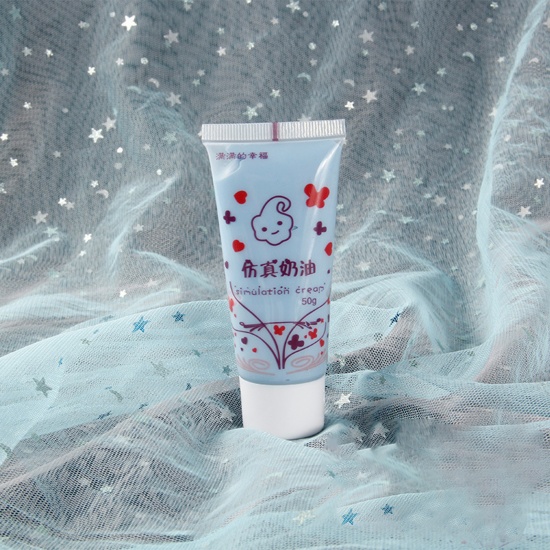 Picture of ( 50ml ) Resin DIY Fake Whipped Cream Clay Lake Blue 11.5cm x 4.5cm, 1 Piece