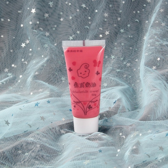 Picture of ( 50ml ) Resin DIY Fake Whipped Cream Clay Hot Pink 11.5cm x 4.5cm, 1 Piece