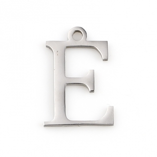 Picture of 304 Stainless Steel Charms Silver Tone Greek Alphabet 14mm x 10mm, 1 Piece
