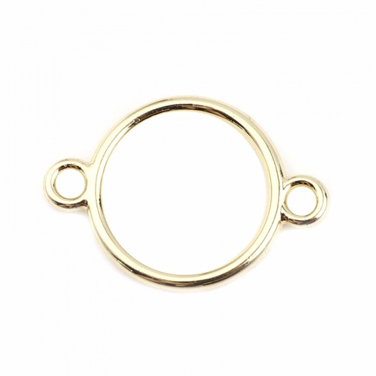 Picture of Zinc Based Alloy Connectors Circle Ring Gold Plated 21mm x 15mm, 5 PCs