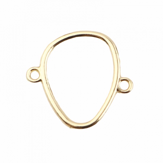Picture of Zinc Based Alloy Connectors Oval Gold Plated 20mm x 19mm, 5 PCs