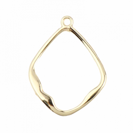 Picture of Zinc Based Alloy Charms Geometric Gold Plated 27mm x 21mm, 5 PCs