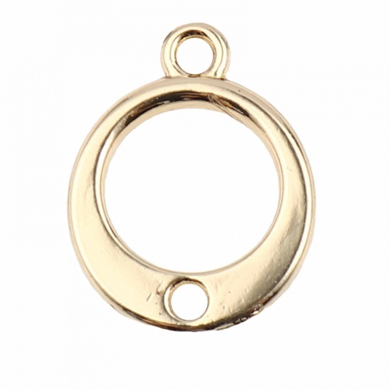 Picture of Zinc Based Alloy Connectors Circle Ring Gold Plated 18mm x 14mm, 10 PCs