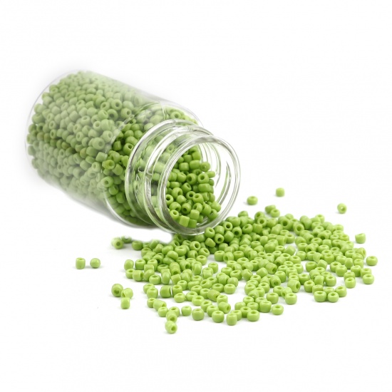 Изображение Семя Стеклянные Семя Бисеры Круглые Зеленый Примерно 2мм диаметр Размер Поры 0.7мм, 1 Бутылка