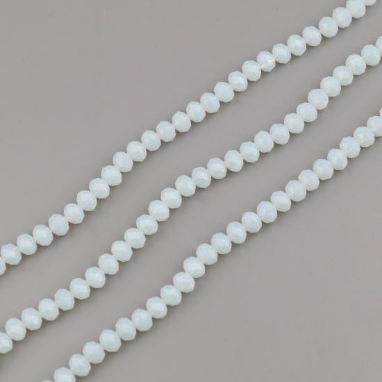 32 inch strand Hole size: 1.5mm Approx 105 beads per strand 8mm Bright Blue Glass Pearl Imitation Round Beads
