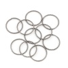 Picture of 1.1mm Stainless Steel Open Jump Rings Findings Braided Silver Tone 21mm Dia., 20 PCs