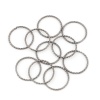 Picture of 1.1mm Stainless Steel Open Jump Rings Findings Braided Silver Tone 19mm Dia., 20 PCs