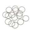 Picture of 1mm Stainless Steel Open Jump Rings Findings Braided Silver Tone 18mm Dia., 20 PCs