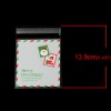 Immagine di Alimentare Sacchetto OPP Multicolore Babbo Natale Disegno Autoadesivo 13.9cm x 9.9cm, 1 Pacchetto (Circa 100 pz/Pacchetto)