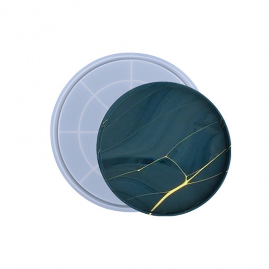 Immagine di Silicone Muffa della Resina per Gioielli Rendendo Tondo Bianco 18.5cm Dia. 1 Pz
