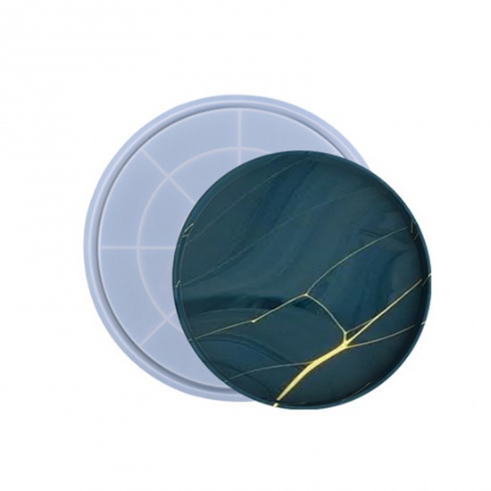 Immagine di Silicone Muffa della Resina per Gioielli Rendendo Tondo Bianco 26.5cm Dia. 1 Pz
