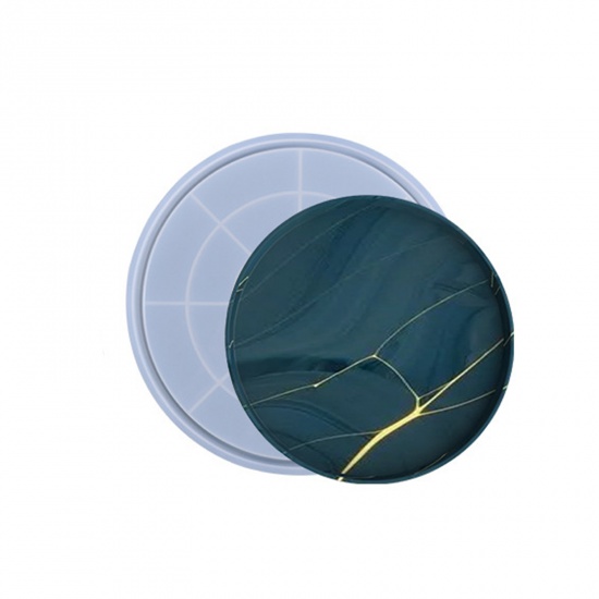 Immagine di Silicone Muffa della Resina per Gioielli Rendendo Tondo Bianco 31.5cm Dia. 1 Pz
