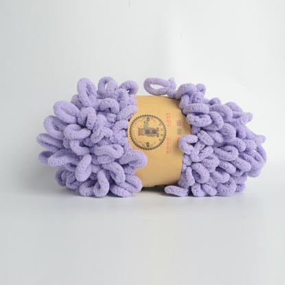 Image de Fil à Tricoter Super Doux en Polyester Violet 1 Pelote