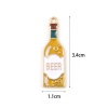 Picture of Zinc Based Alloy Pendants Beer Bottle Gold Plated Orange Enamel 34mm x 11mm, 10 PCs
