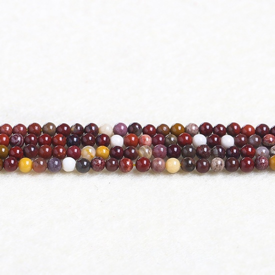 Immagine di Pietra ( Naturale ) Perline Multicolore Tondo 4mm Dia., 37cm - 36cm Lunghezza, 1 Filo (Circa 90 Pz/Treccia)