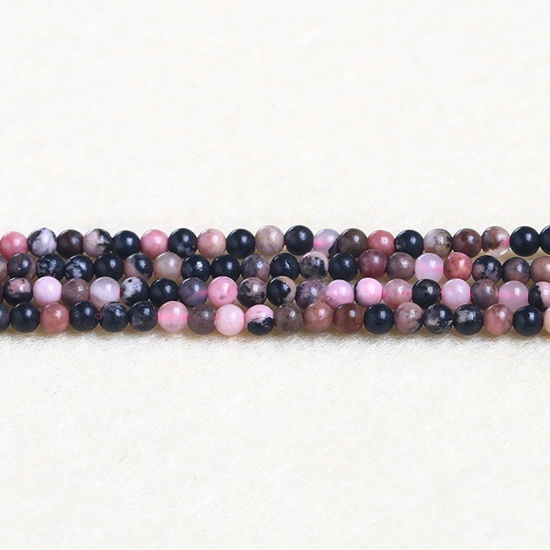 Immagine di Pietra Rossa ( Naturale ) Perline Viola Chiaro Tondo 4mm Dia., 37cm - 36cm Lunghezza, 1 Filo (Circa 90 Pz/Treccia)