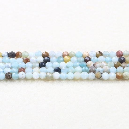 Immagine di Amazzonite ( Naturale ) Perline Multicolore Tondo Sezione 2mm Dia., 37cm - 36cm Lunghezza, 1 Filo (Circa 180 Pz/Treccia)