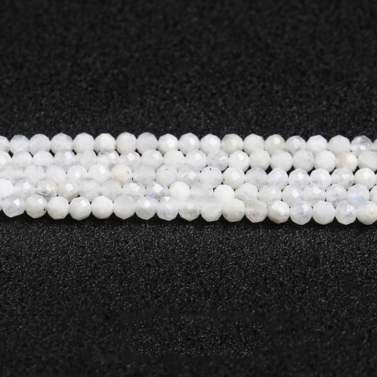 Immagine di Giada Bianca ( Naturale ) Perline Bianco Tondo Sezione 2mm Dia., 37cm - 36cm Lunghezza, 1 Filo (Circa 180 Pz/Treccia)