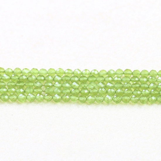 Immagine di Opale Occhi di Gatto ( Naturale ) Perline Tondo Verde Oliva Sezione Come 3mm Dia., 36.5cm - 35cm Lunghezza, 1 Filo (Circa 115 Pz/Sfilza)
