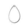 Picture of Stainless Steel Pendants Drop Silver Tone Hollow 33mm x 21mm, 5 PCs