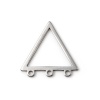 Picture of Stainless Steel Connectors Triangle Silver Tone Hollow 20mm x 19mm, 5 PCs
