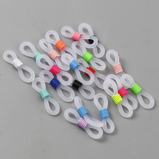 Picture of Silicone Mask Chain Glasses Chain Connectors At Random Color Infinity Symbol 21mm x 6mm, 50 PCs