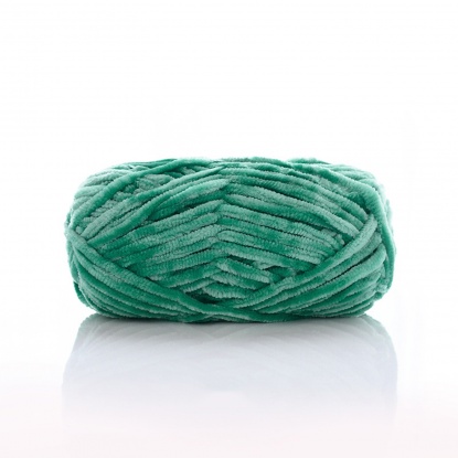 Image de Fil à Tricoter Super Doux en Polyester Vert 6mm, 1 Rouleau