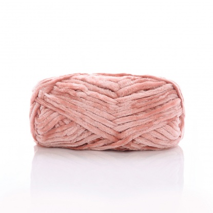 Image de Fil à Tricoter Super Doux en Polyester Rose Pêche 6mm, 1 Rouleau