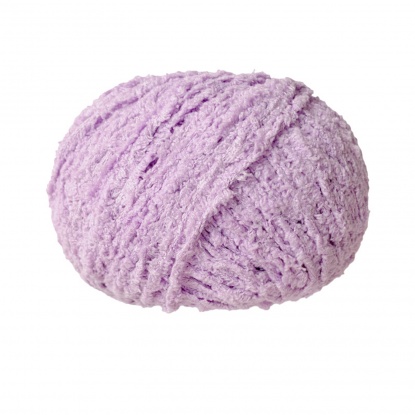 Image de Fil à Tricoter Super Doux en Polyester Violet 4.5mm - 6mm, 1 Rouleau