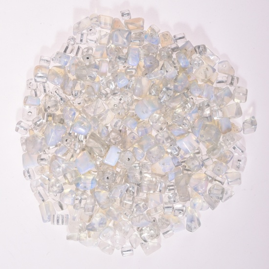Immagine di Opale ( Sintetico ) Perline Bianco Irregolare 5mm-8mm, Foro: Circa 1mm, 1 Scatola