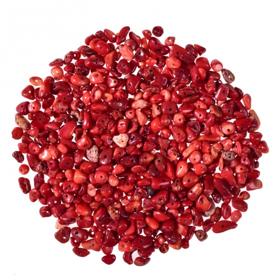Immagine di Corallo ( Naturale ) Perline Rosso Irregolare 5mm-8mm, Foro: Circa 1mm, 1 Scatola