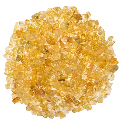 Picture of Crystal ( Natural ) Beads Irregular Yellow 5mm-8mm, Hole: Approx 1mm, 1 Box (200 Pcs/Box)