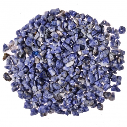 Picture of Stone ( Natural ) Beads Irregular Blue 5mm-8mm, Hole: Approx 1mm, 1 Box (200 Pcs/Box)