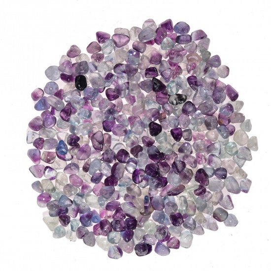 Immagine di Cristallo ( Naturale ) Perline Colore Viola Irregolare 5mm-8mm, Foro: Circa 1mm, 1 Scatola
