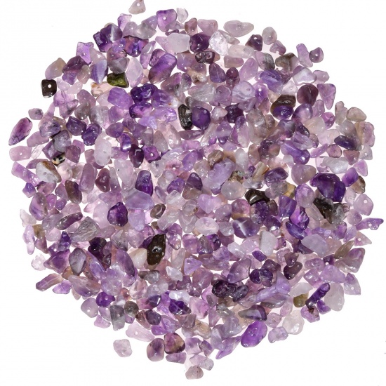 Immagine di Ametista ( Naturale ) Perline Colore Viola Irregolare 5mm-8mm, Foro: Circa 1mm, 1 Scatola