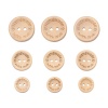 Picture of Wood Sewing Buttons Scrapbooking 2 Holes Round Natural Heart Message " Hand Made With Love " 15mm - 20mm Dia., 1 Box ( 140 PCs/Box)
