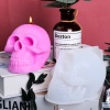 Bild von Silikon Halloween Gießform Schädel Kerze Weiß 11cm x 8cm, 1 Stück