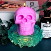 Picture of Silicone Halloween Resin Mold For Jewelry Making Skull Candle White 11cm x 8cm, 1 Piece
