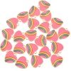 Picture of Zinc Based Alloy Charms Heart Gold Plated Hot Pink Rainbow Enamel 20mm x 18mm, 10 PCs