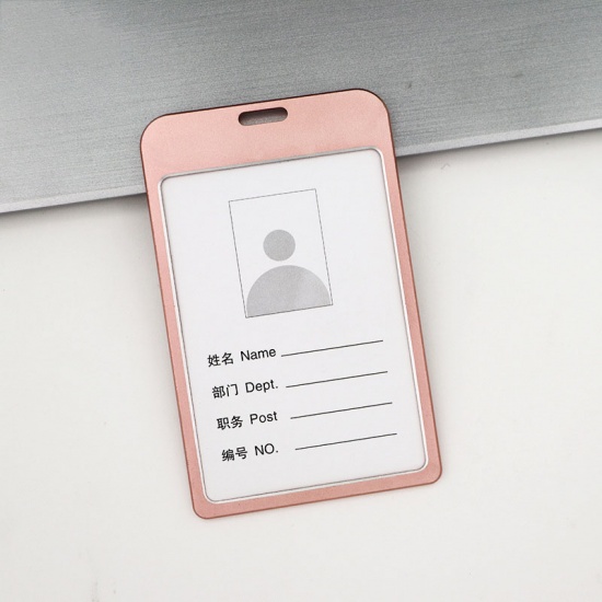 Picture of Rose Gold - Aluminum Alloy ID Card Badge Holders 12x7.5cm, 1 Piece