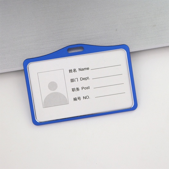Picture of Blue - Aluminum Alloy ID Card Badge Holders 8.5x5.4cm, 1 Piece