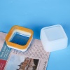 Picture of Silicone Resin Mold For Jewelry Making Flowerpot Square White 7cm x 7cm, 1 Piece