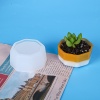 Picture of Silicone Resin Mold For Jewelry Making Flowerpot White 7cm x 7cm, 1 Piece