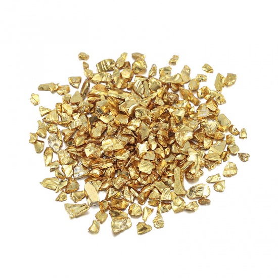 Picture of Glass Resin Jewelry Craft Filling Material Yellow 3mm - 1mm, 1 Packet