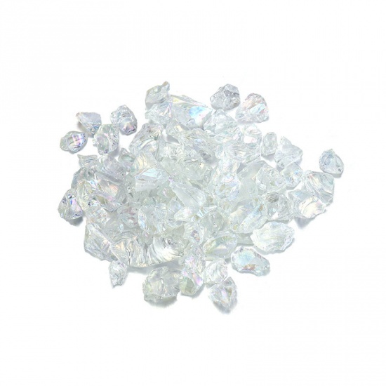 Picture of Glass Resin Jewelry Craft Filling Material White 4mm - 2mm, 1 Packet