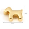 Picture of Copper Beads 18K Real Gold Plated Dog Animal About 10mm x 8mm, Hole: Approx 1.7mm, 5 PCs