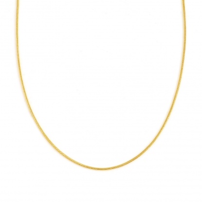 銅 ネックレス スネークチェーン 18K ゴールドフィルド 42cm 長さ、 1 本 の画像