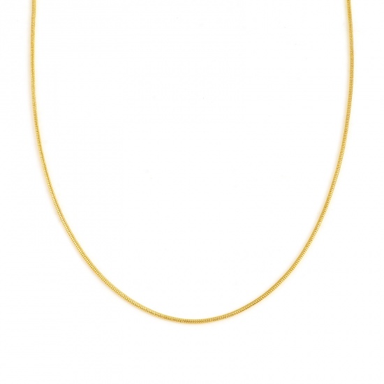 Imagen de Cobre Collares Cadena Serpiente 18K Oro lleno 42cm longitud, 1 Unidad