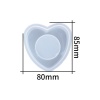 Bild von Silikon Gießform Für Schmuckherstellung Kerzenleuchter Dekoration Herz Weiß 8.5cm x 8cm, 1 Stück